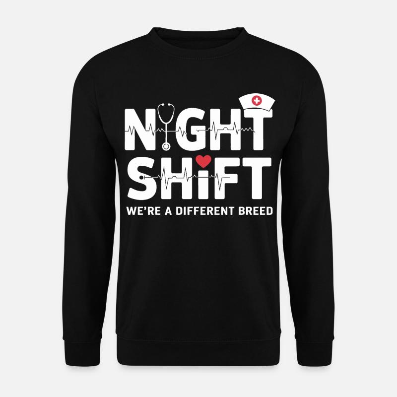 NachtSchicht Herzpfleger – Race différente - Sweat-shirt Unisexe - noir