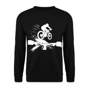 Perspective VTT en descente Perspective VTT Cadeau - Sweat-shirt Unisexe - noir - Devant - Alina (178cm) & Michal (187cm)