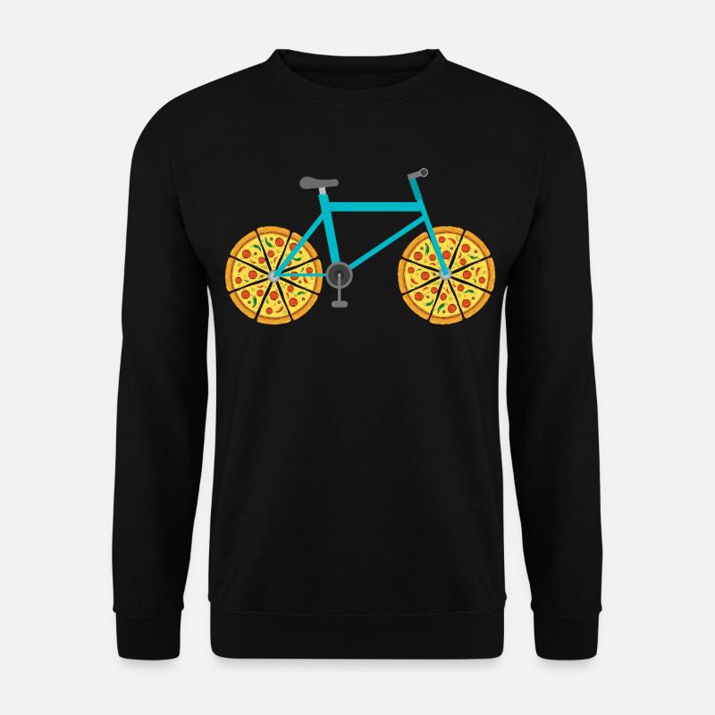 Mountainbike mit Pizzarädern - Unisex Pullover - Schwarz