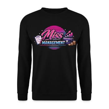 Miss Manager Manager Humour de bureau - Sweat-shirt Unisexe - noir - Devant - Alina (178cm) & Michal (187cm)