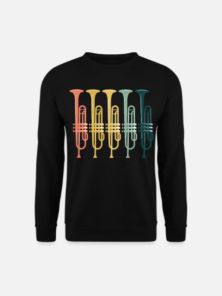Trompeten Retro Vintage - Unisex Pullover - Schwarz