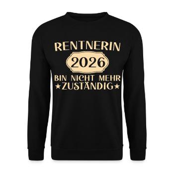 Retraité 2026 Plus responsable Adieu à la retraite - Sweat-shirt Unisexe - noir - Devant - Alina (178cm) & Michal (187cm)