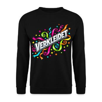 Disguised Confetti Streamers Carnival - Unisex Sweatshirt - black - Front - Alina (178cm) & Michal (187cm)