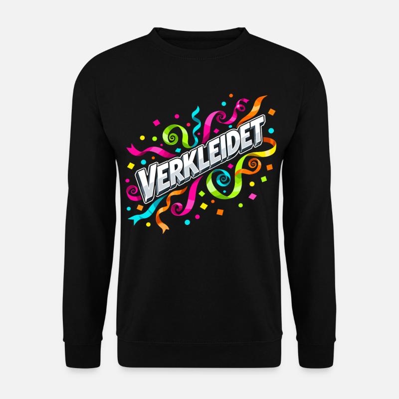 Verkleidet Konfetti Luftschlangen Karneval  - Unisex Pullover - Schwarz