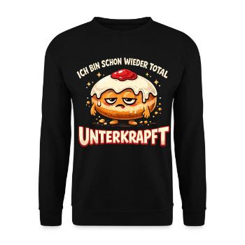 Kölsch Carnival Costume Carnival Shirt Women - Unisex Sweatshirt - black - Front - Alina (178cm) & Michal (187cm)