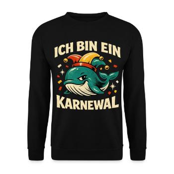 I'm a Karnewal Jecke 5th Season Pun - Unisex Sweatshirt - black - Front - Alina (178cm) & Michal (187cm)