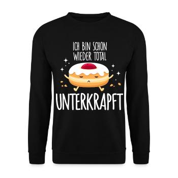 Confettis Carnaval Tenue de Carnaval Kölsch Alaaf - Sweat-shirt Unisexe - noir - Devant - Alina (178cm) & Michal (187cm)