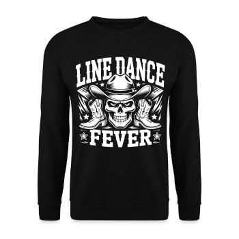 Bottes de crâne de danse en ligne - Sweat-shirt Unisexe - noir - Devant - Alina (178cm) & Michal (187cm)
