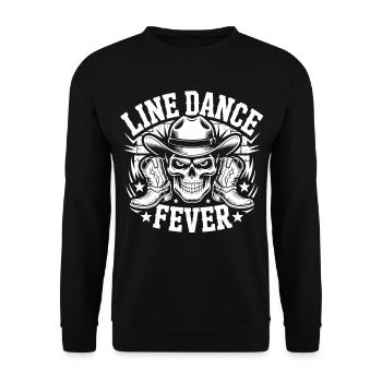 Line Dance Forever Skull - Unisex Pullover - Schwarz - Vorne - Alina (178cm) & Michal (187cm)