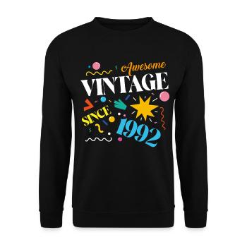 Millésime 1992 - Sweat-shirt Unisexe - noir - Devant - Alina (178cm) & Michal (187cm)