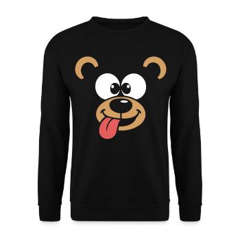 Monkey | Big Face Costume Carnival Disguise - Unisex Sweatshirt - black - Front - Alina (178cm) & Michal (187cm)