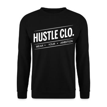 Hustle Clo Ambition Logo - Unisex Sweatshirt - black - Front - Alina (178cm) & Michal (187cm)