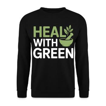 Zertifizierter Experte für klinisches botanisches Wohlbefinden - Unisex Pullover - Schwarz - Vorne - Alina (178cm) & Michal (187cm)