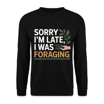 Certified Clinical Forager Botanical Expert Gear  - Unisex Sweatshirt - black - Front - Alina (178cm) & Michal (187cm)