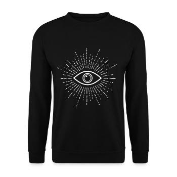 Rayonnement de l’œil omniscient - Sweat-shirt Unisexe - noir - Devant - Alina (178cm) & Michal (187cm)