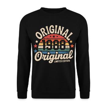 1988 Vintage Édition limitée Cadeau 1988 - Sweat-shirt Unisexe - noir - Devant - Alina (178cm) & Michal (187cm)