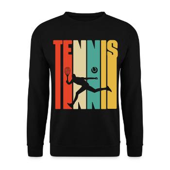 Ich kann nicht, ich habe kein Tennis. - Unisex Pullover - Schwarz - Vorne - Alina (178cm) & Michal (187cm)