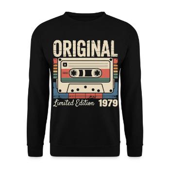 47th Anniversary - Vintage Gift 1979 - Unisex Sweatshirt - black - Front - Alina (178cm) & Michal (187cm)