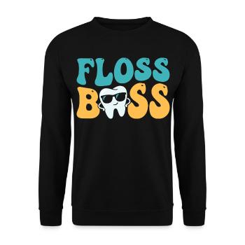 Assistant dentaire dentaire Floss - Sweat-shirt Unisexe - noir - Devant - Alina (178cm) & Michal (187cm)