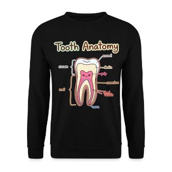 Dentiste assistant dentaire en anatomie dentaire - Sweat-shirt Unisexe - noir - Devant - Alina (178cm) & Michal (187cm)
