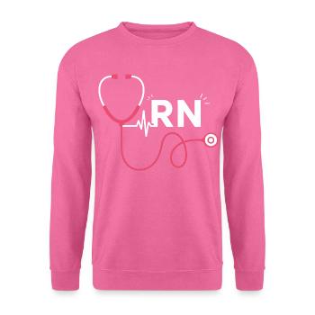 RN Herzstethoskop Trendmotiv - Unisex Pullover - Pink - Vorne
