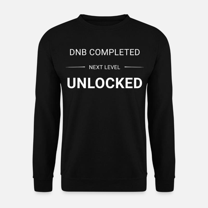 DNB_COMPLETED_NEXT_LEVEL_UNLOCKED_white - Unisex Sweatshirt - black