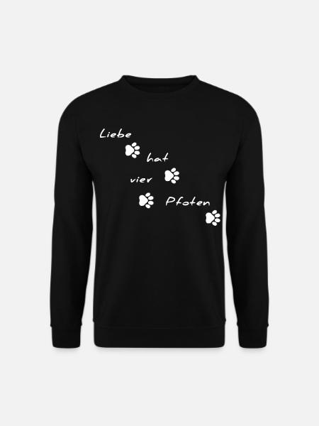 Love Has Four Paws Font Motif - Unisex Sweatshirt - black