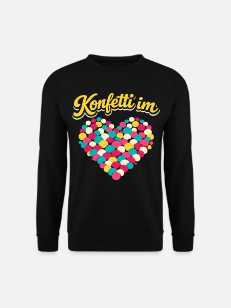 karneval konfetti im herzen - Unisex Pullover - Schwarz