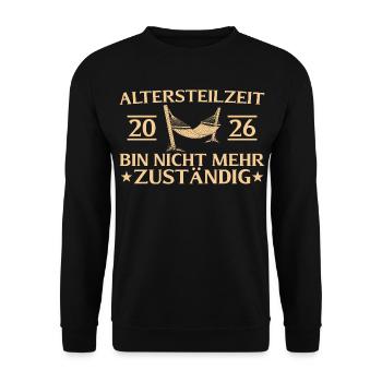 Retrait partiel 2026 cadeau d’adieu anticipé - Sweat-shirt Unisexe - noir - Devant - Alina (178cm) & Michal (187cm)