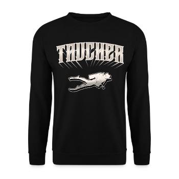 Diving divers - Unisex Sweatshirt - black - Front - Alina (178cm) & Michal (187cm)