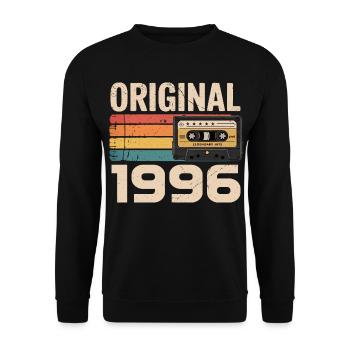 Original 1996 Vintage 1996 Retro Anniversary - Unisex Sweatshirt - black - Front - Alina (178cm) & Michal (187cm)