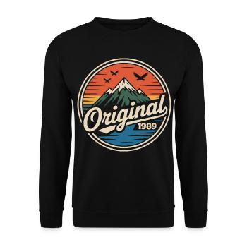 Original 1989 vintage retro 1989 birthday - Unisex Sweatshirt - black - Front - Alina (178cm) & Michal (187cm)
