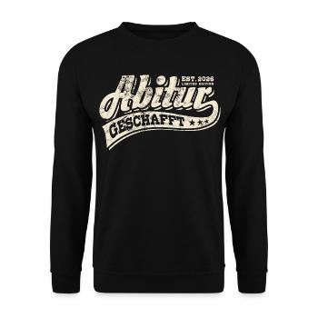 Abi Est 2026 - Abitur - Gift - Unisex Sweatshirt - black - Front - Alina (178cm) & Michal (187cm)