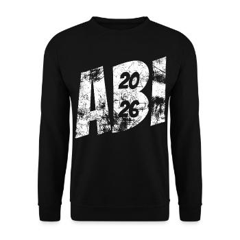 Abi 2026 - Abitur - Geschenk - Unisex Pullover - Schwarz - Vorne - Alina (178cm) & Michal (187cm)