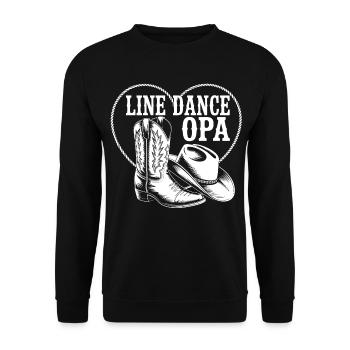Cœur de Grand-père en danse en ligne - Sweat-shirt Unisexe - noir - Devant - Alina (178cm) & Michal (187cm)