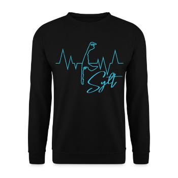 North Sea Holiday SYLT Island Wadden Sea Fun - Unisex Sweatshirt - black - Front - Alina (178cm) & Michal (187cm)