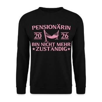 Pensioner 2026 Retirement Farewell Civil Servant - Unisex Sweatshirt - black - Front - Alina (178cm) & Michal (187cm)