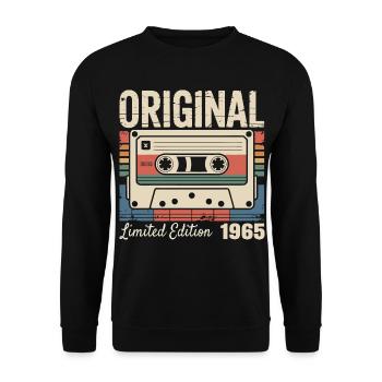 61st Birthday - Vintage Gift 1965 - Unisex Sweatshirt - black - Front - Alina (178cm) & Michal (187cm)