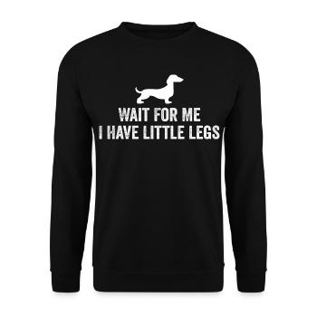 Bester Dackel Mama Papa Hundebesitzer Geschenk - Unisex Pullover - Schwarz - Vorne - Alina (178cm) & Michal (187cm)