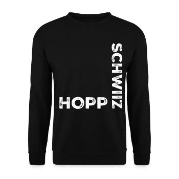 Hopp schwiiz - Unisex Sweatshirt - black - Front - Alina (178cm) & Michal (187cm)