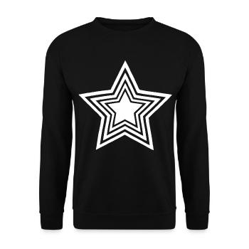 étoile blanche infinie - Sweat-shirt Unisexe - noir - Devant - Alina (178cm) & Michal (187cm)
