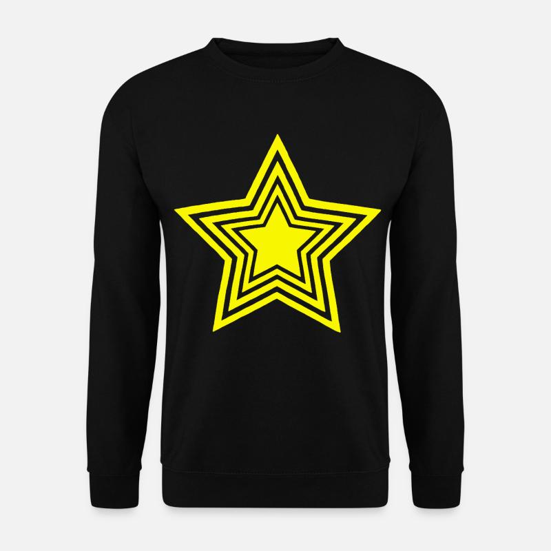 Unendlicher Gelber Stern - Unisex Pullover - Schwarz