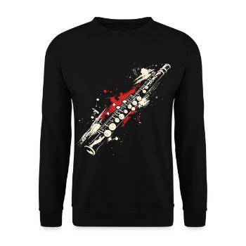 Graffiti de flûte - Sweat-shirt Unisexe - noir - Devant - Alina (178cm) & Michal (187cm)