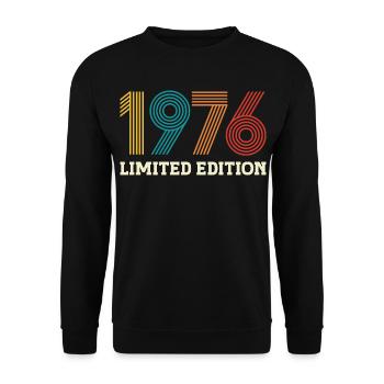 1976 édition Limitée Vintage 50 ans Anniversaire - Sweat-shirt Unisexe - noir - Devant - Alina (178cm) & Michal (187cm)
