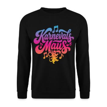Carnival Mouse Carnival Mouse Carnival Party Costume - Unisex Sweatshirt - black - Front - Alina (178cm) & Michal (187cm)