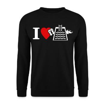 Les sauveteurs adorent les nageurs sauveteurs - Sweat-shirt Unisexe - noir - Devant - Alina (178cm) & Michal (187cm)