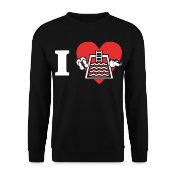 Les sauveteurs adorent les nageurs sauveteurs - Sweat-shirt Unisexe - noir - Devant - Alina (178cm) & Michal (187cm)