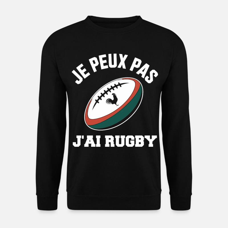 Ich kann nicht, ich habe Rugby. - Unisex Pullover - Schwarz