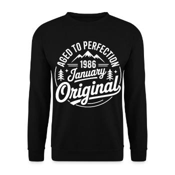 January 1986 – Vintage Adventure Outdoor Edition - Unisex Sweatshirt - black - Front - Alina (178cm) & Michal (187cm)