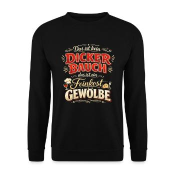 Voûte de charcuterie Drôle de ventre pour les connaisseurs - Sweat-shirt Unisexe - noir - Devant - Alina (178cm) & Michal (187cm)